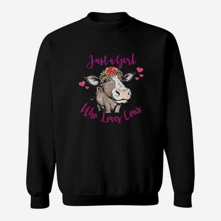 Just A Girl Who Loves Cows Cow For Women Sweatshirt