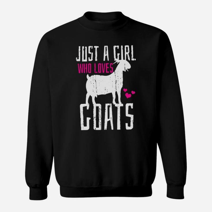 Just A Girl Who Loves Goats Valentine Day Sweatshirt