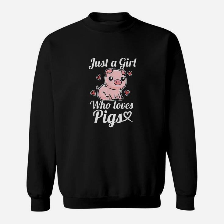 Just A Girl Who Loves Pigs Cute Pig Costume Sweatshirt