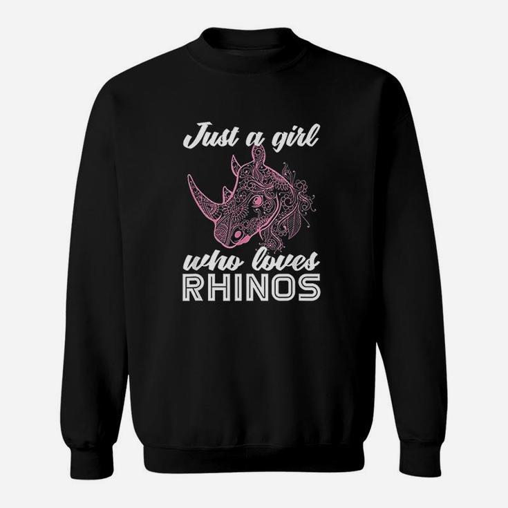 Just A Girl Who Loves Rhino Sweatshirt