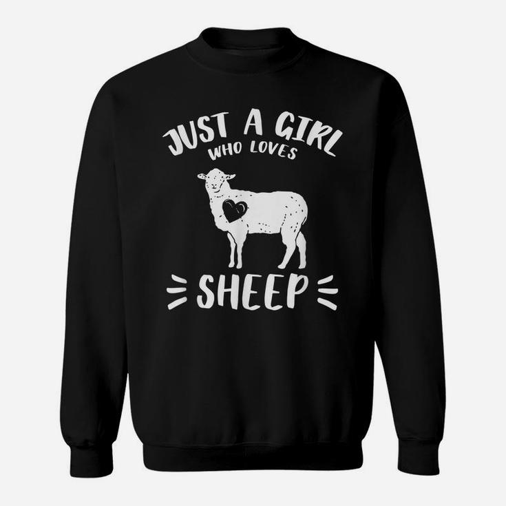 Just A Girl Who Loves Sheep Farm Animal Funny Gift Idea Sweatshirt