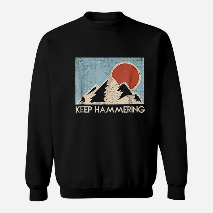 Keep Hammering Mountain Sun Trail Runner Sweatshirt
