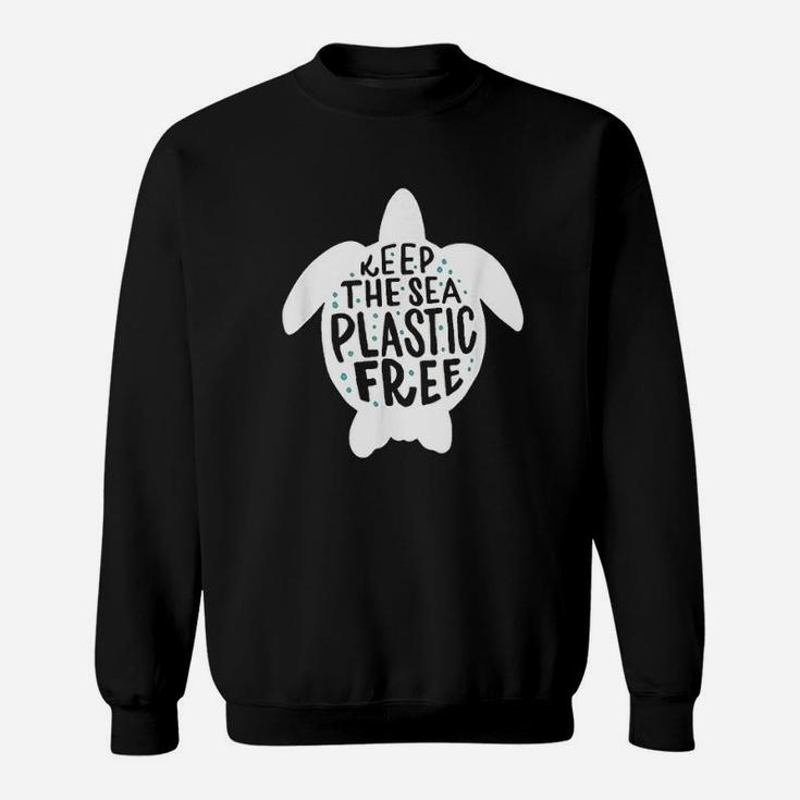 Keep The Sea Plastic Free Turtle Sweatshirt