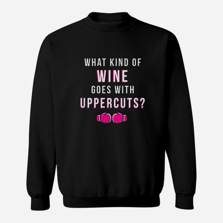 Kickboxing Chick Kickboxer Training Wine  With Uppercuts Gift Sweatshirt