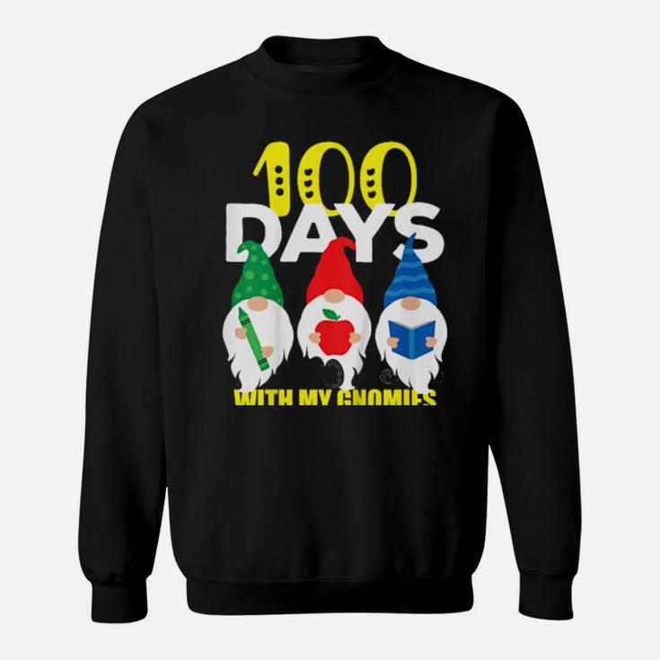 Kids 100Th Day Of School 100 Days With My Gnomies Boys Girls Sweatshirt