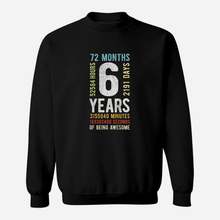 Kids 6Th Birthday 6 Years Old Vintage Sweatshirt