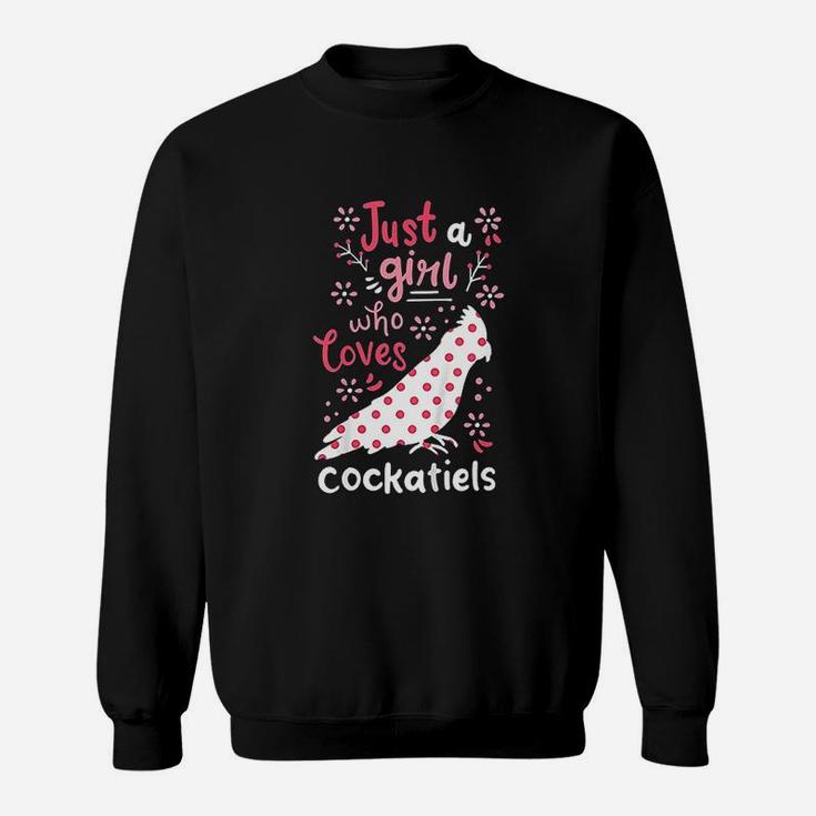 Kids Cockatiel Just A Girl Cockatiels Gift Sweatshirt