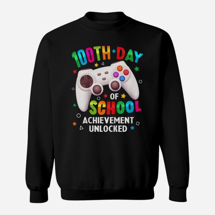 Kids Happy 100Th Day Of School  For Kids Video Games Gift Sweatshirt