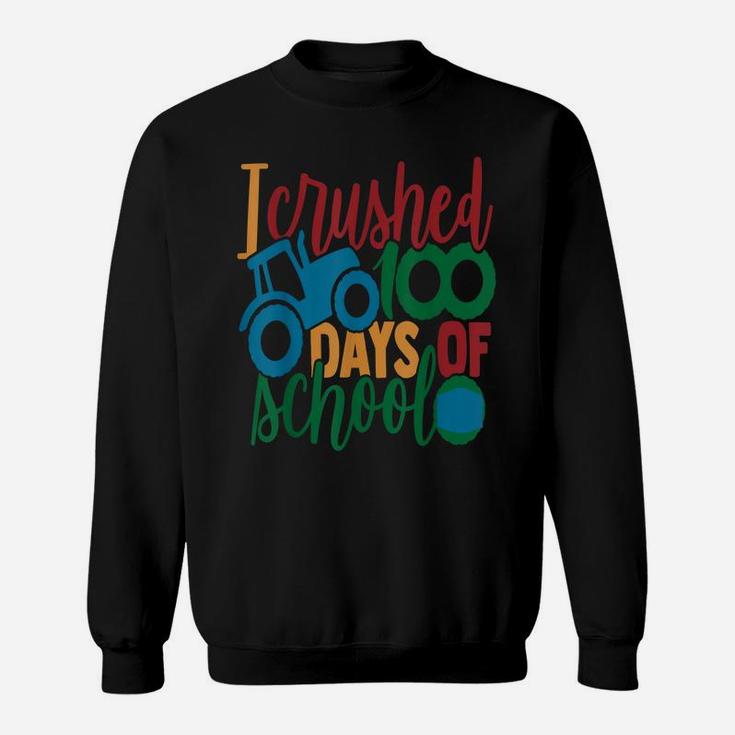 Kids I Crushed 100 Days Of School Tshirt Boys Monster Truck Sweatshirt