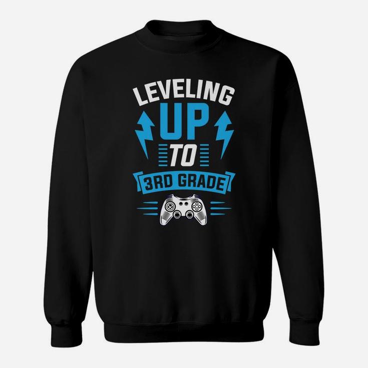 Kids Leveling Up To 3Rd Grade Third Cool Gamer Christmas Gift Sweatshirt