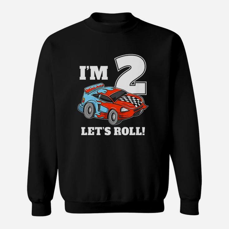 Kids Race Car 2Nd Birthday 2 Boy Toddler Racing Car Driver Sweatshirt