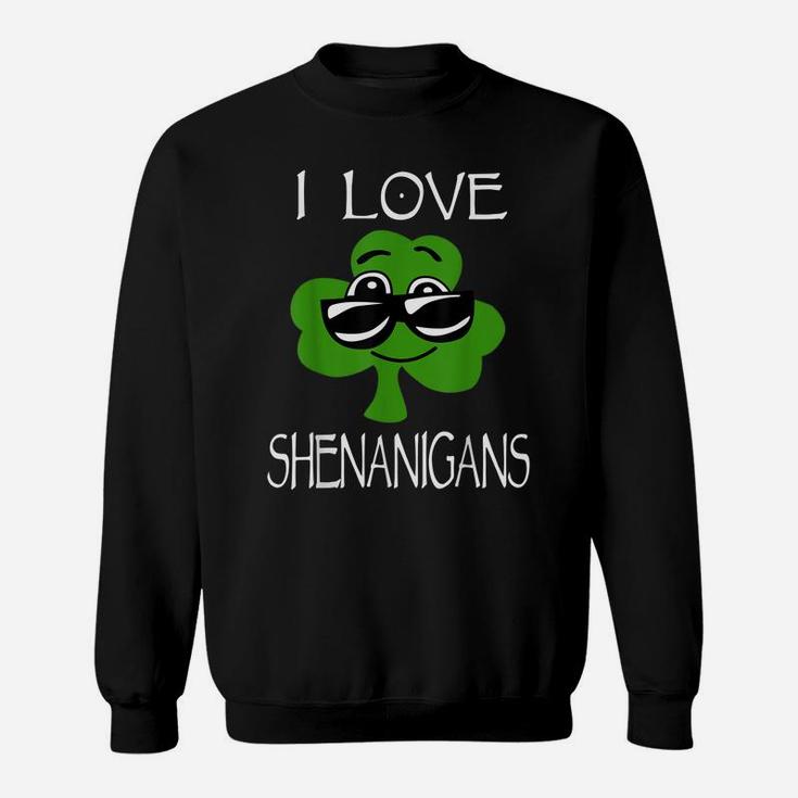Kids Shenanigans St Patricks Day Boys Girls Shamrock Gift Sweatshirt