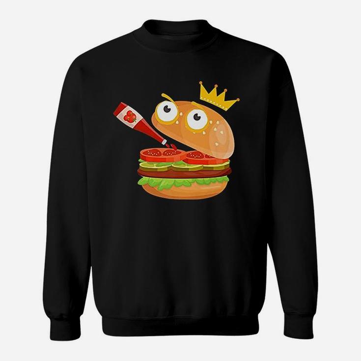 King Hamburger Drinking Tomato Sauce Sweatshirt