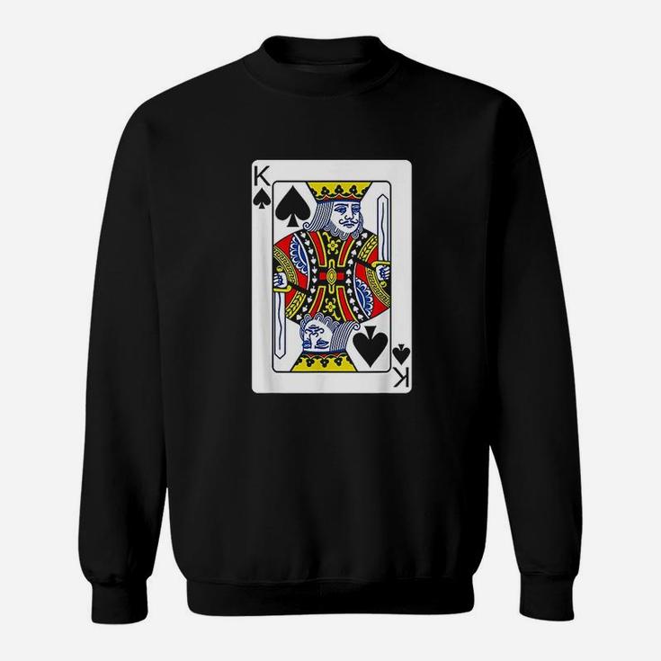 King Of Spades Playing Card Sweatshirt