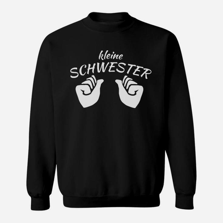 Kleine Schwester Sweatshirt in Gebärdensprache, Schwarzes Tee für Geschwister