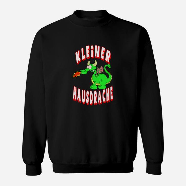 Kleiner Hausdrache Lustiges Sweatshirt, Drachen-Motiv in Schwarz