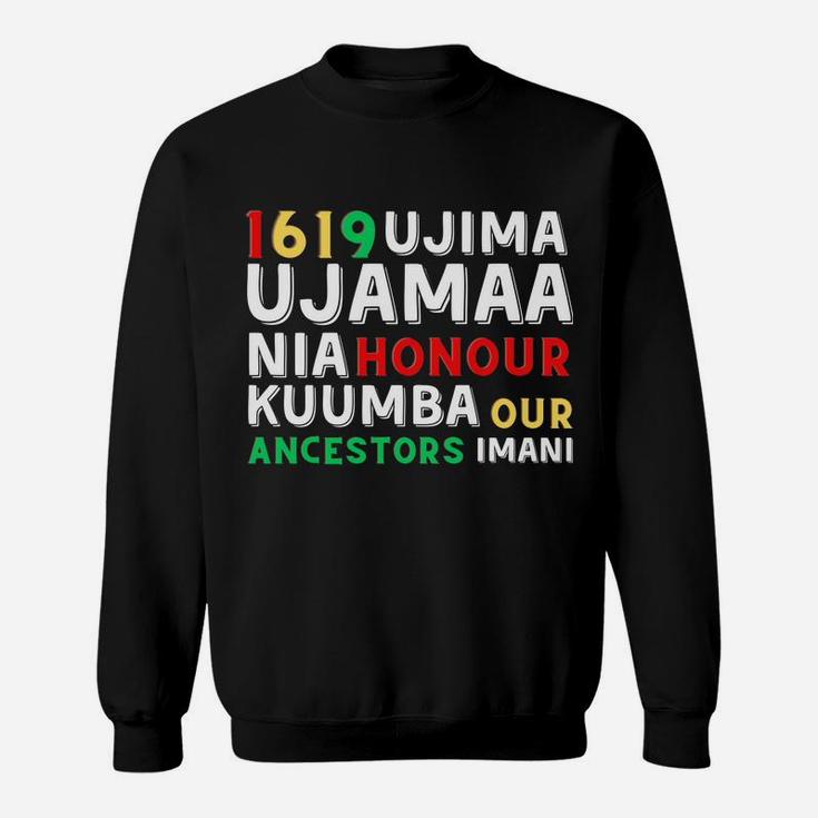 Kwanzaa Shirt Seven Principles Afro-American Kwanza Symbols Sweatshirt Sweatshirt