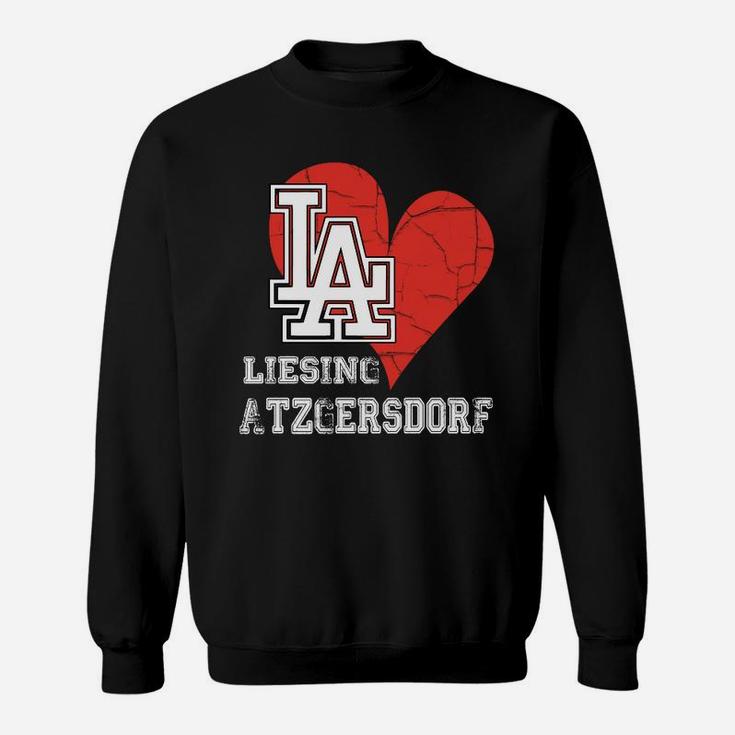 LA Liesing Atzersdorf Herz Logo Sweatshirt, Trendiges Design in Schwarz