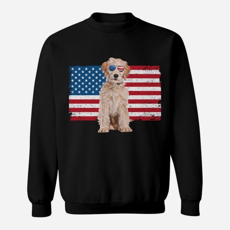 Labradoodle Dad American Flag Labradoodle Dog Lover Owner Sweatshirt Sweatshirt