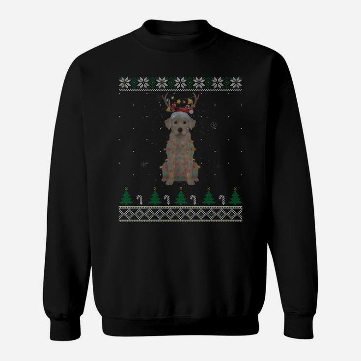 Labrador Reindeer Santa Hat Christmas Tree Xmas Light Gift Sweatshirt