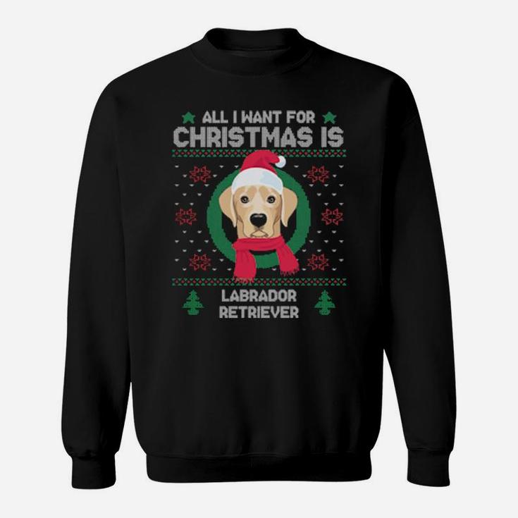 Labrador Retriever Santa Hat Ugly Sweater Xmas Sweatshirt