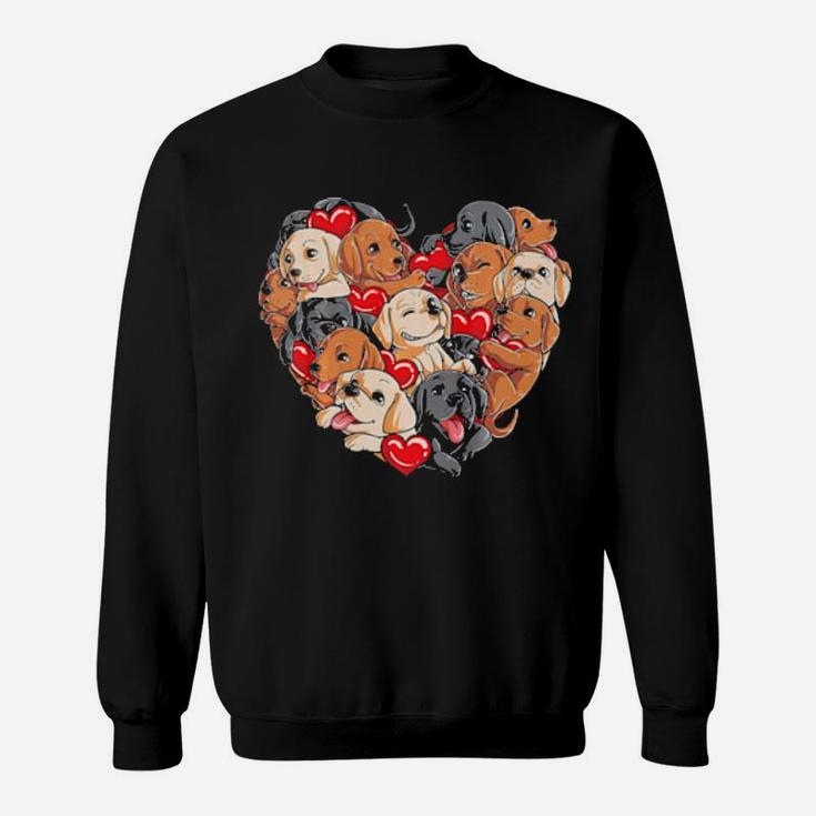 Labrador Valentines Day Dog Lover Heart Sweatshirt