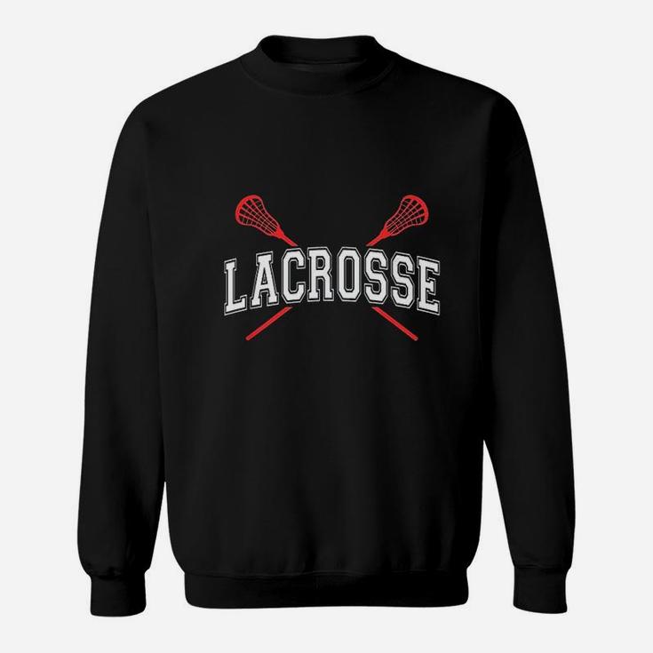 Lacrosse  Red Crossed Sticks Sweatshirt