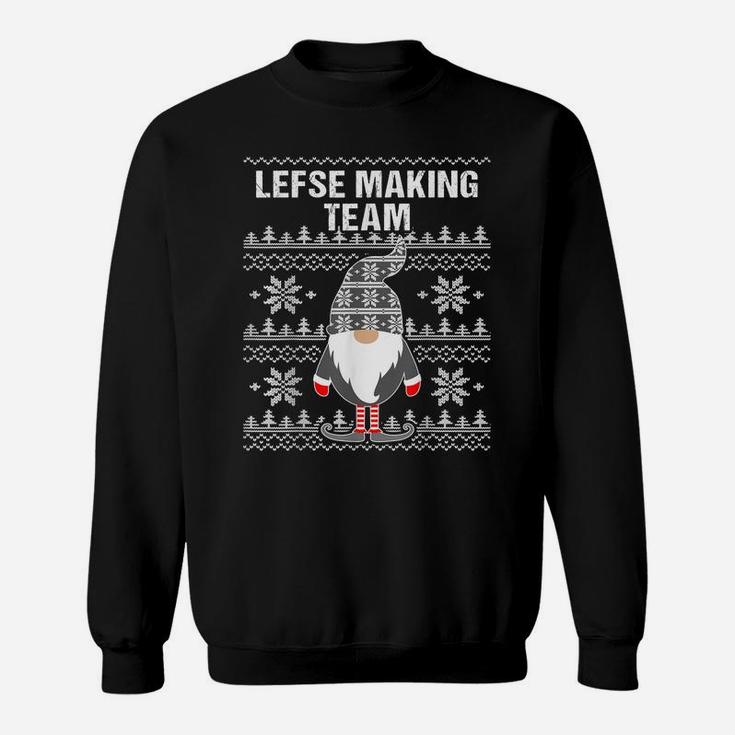 Lefse Making Team Christmas Tomte Gnome Ugly Christmas Sweatshirt