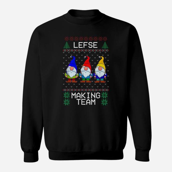 Lefse Making Team, Nordic Christmas Tomte Gnome Xmas Women Sweatshirt
