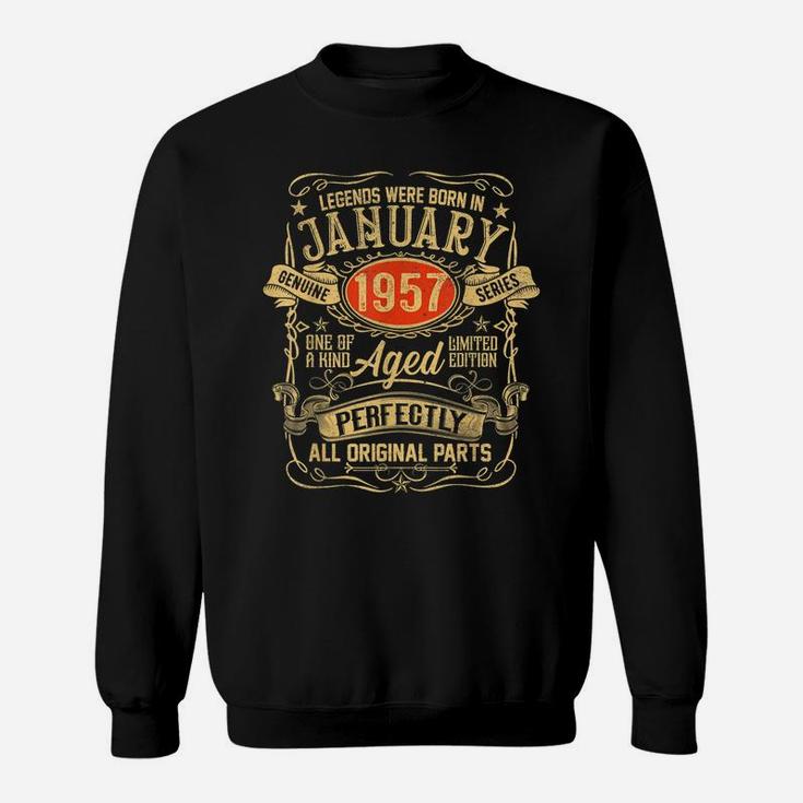 Legend January 1957 Vintage Gift 65 Year Old 65Th Birthday Sweatshirt