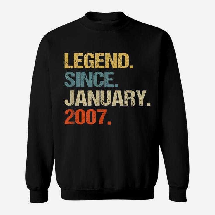 Legend Since January 2007 13 Years Old Boys Gifts Sweatshirt