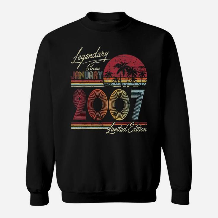 Legendary Since January 2007 13Th Birthday Gift 13 Years Old Sweatshirt