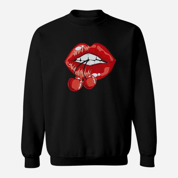 Leopard Cherry Lips Sweatshirt