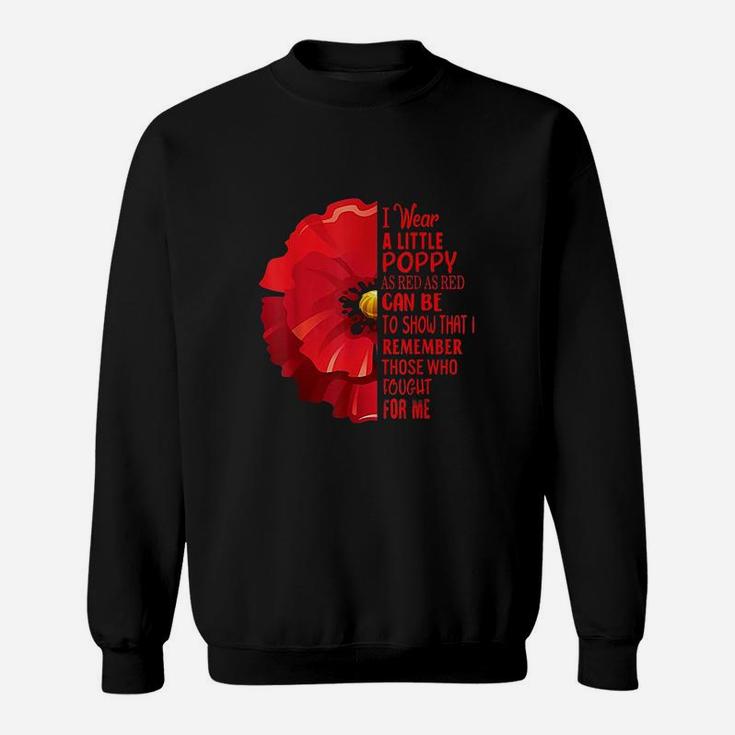 Lest We Forget Red Flower Sweatshirt