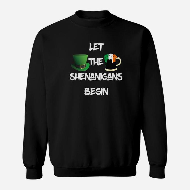 Let The Shenanigan Beginfunny St Patricks Day Sweatshirt