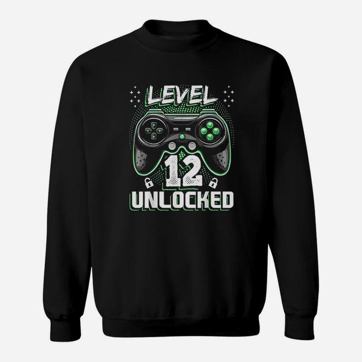 Level 12 Unlocked Video Game Birthday Gamer Gift Boy Sweatshirt