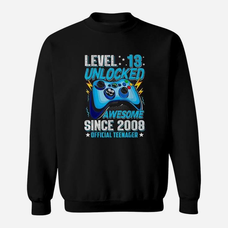 Level 13 Unlocked Official Teenager 13Th Birthday Sweatshirt