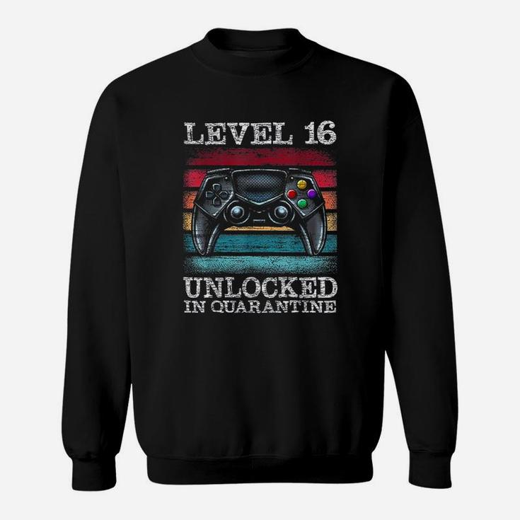 Level 16 Unlocked Gamer 16Th Birthday Teenager Sweatshirt