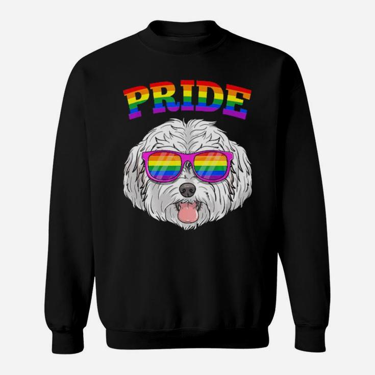 Lgbt Maltese Dog Gay Pride Rainbow Lgbtq Cute Gift Sweatshirt