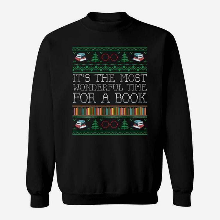 Librarian Books Reading Ugly Christmas Sweaters Sweatshirt Sweatshirt