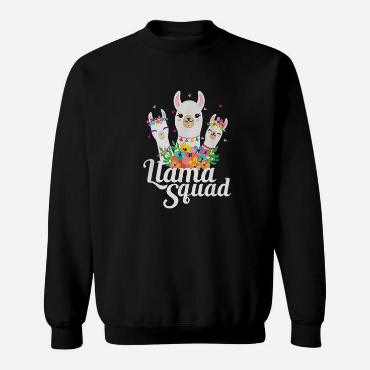 Llama Squad Funny Cute Llama Matching Sweatshirt