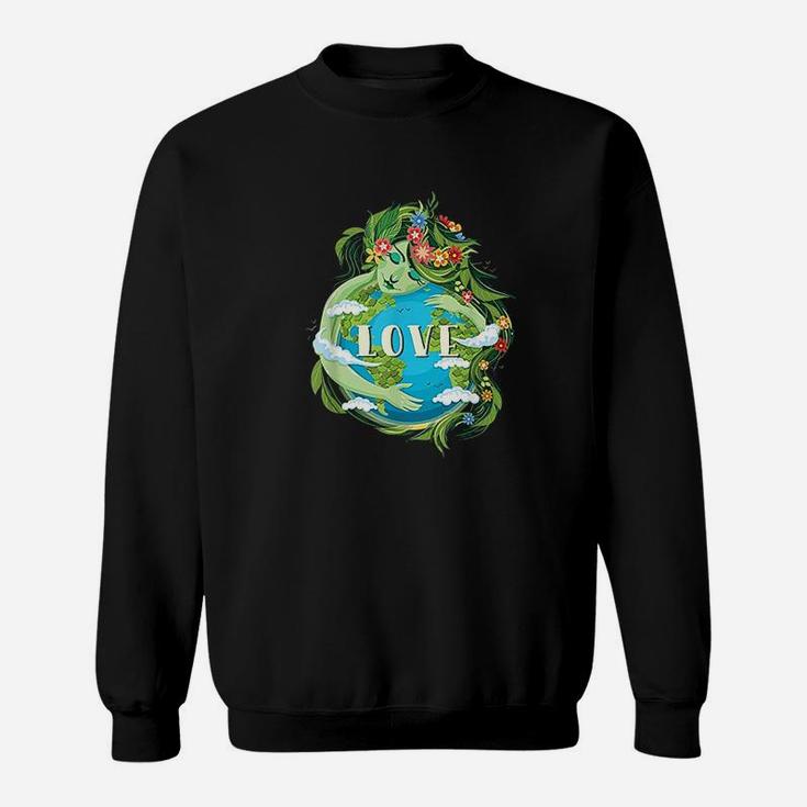 Love Mother Earth Day Save Our Planet Environment Green Sweatshirt