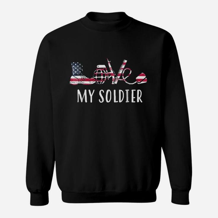 Love My Soldier Proud Us Army Mom Army Wife Sweatshirt