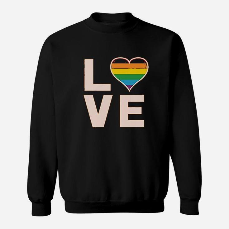 Love Rainbow Heart Sweatshirt