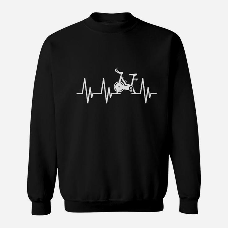 Love Spin Heartbeat Funny Gym Workout Fitness Spinning Class Sweatshirt