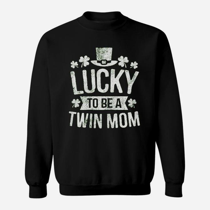 Lucky To Be A Twin Mom Sweatshirt