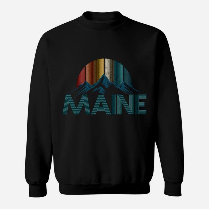 Maine Vintage Retro Mountains Souvenir Gift Sweatshirt