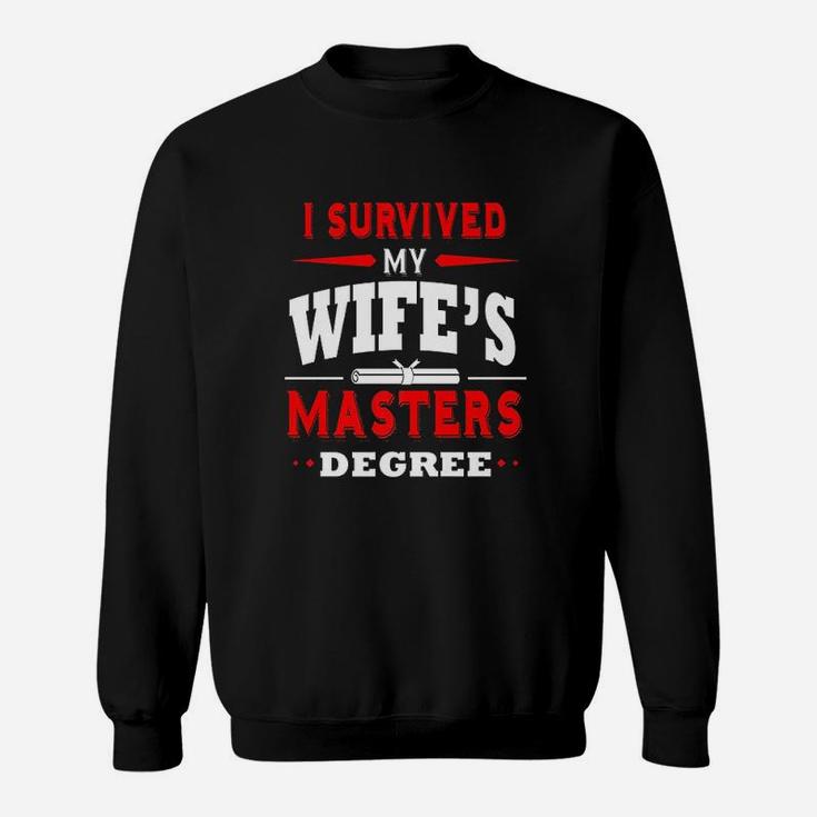 Masters Degree Funny Husband I Survived My Msw Gift Sweatshirt