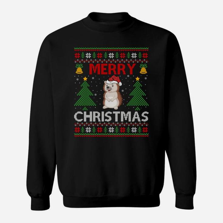 Matching Family Merry Christmas Ugly Hedgehog Christmas Sweatshirt Sweatshirt