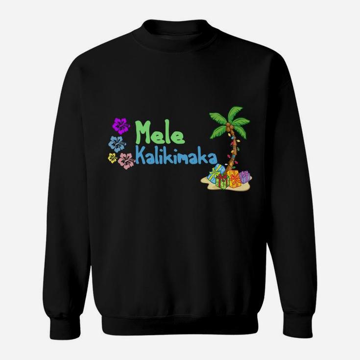 Mele Kalikimaka Christmas Hawaiian Palm Tree Xmas Gifts Sweatshirt